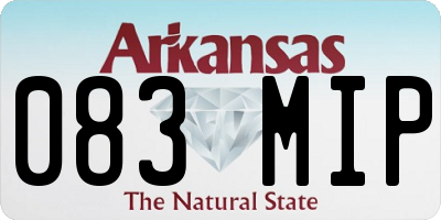 AR license plate 083MIP