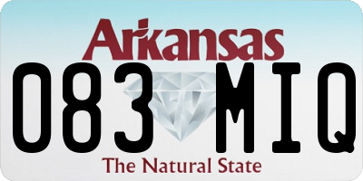 AR license plate 083MIQ