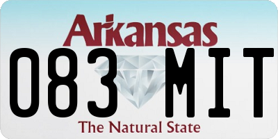 AR license plate 083MIT