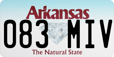 AR license plate 083MIV