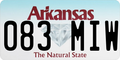 AR license plate 083MIW