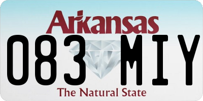 AR license plate 083MIY