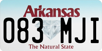 AR license plate 083MJI