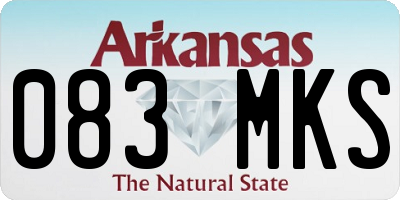 AR license plate 083MKS
