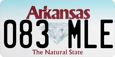 AR license plate 083MLE
