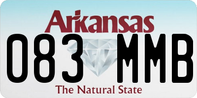 AR license plate 083MMB