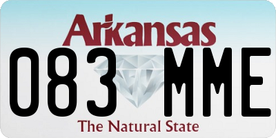 AR license plate 083MME