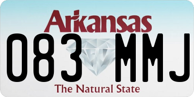 AR license plate 083MMJ