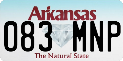 AR license plate 083MNP