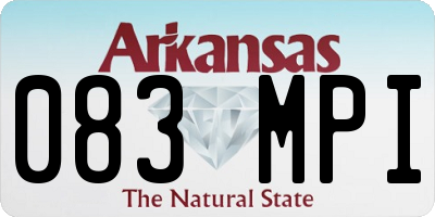 AR license plate 083MPI