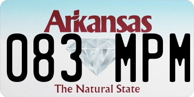 AR license plate 083MPM