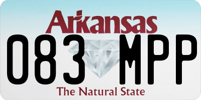 AR license plate 083MPP