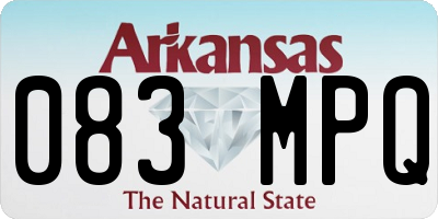 AR license plate 083MPQ