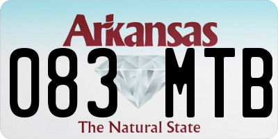 AR license plate 083MTB