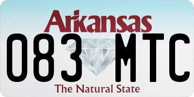 AR license plate 083MTC