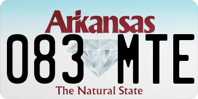 AR license plate 083MTE