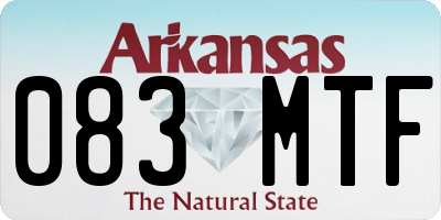 AR license plate 083MTF