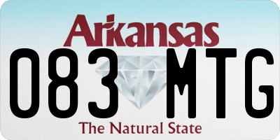 AR license plate 083MTG