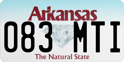 AR license plate 083MTI