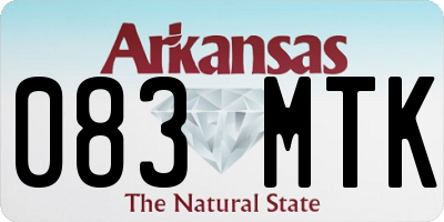 AR license plate 083MTK