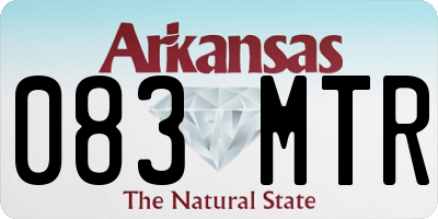 AR license plate 083MTR