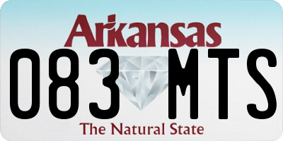 AR license plate 083MTS