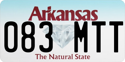 AR license plate 083MTT