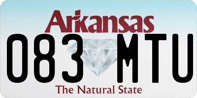 AR license plate 083MTU