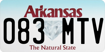 AR license plate 083MTV