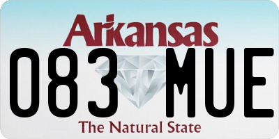 AR license plate 083MUE
