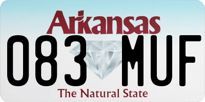 AR license plate 083MUF