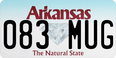 AR license plate 083MUG