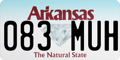 AR license plate 083MUH
