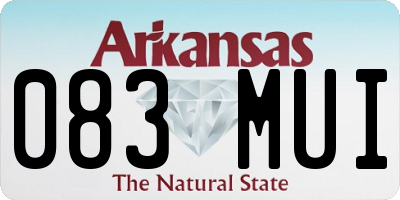 AR license plate 083MUI