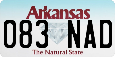 AR license plate 083NAD