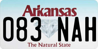 AR license plate 083NAH