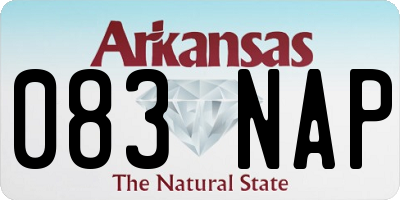 AR license plate 083NAP