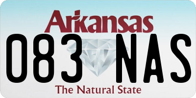 AR license plate 083NAS
