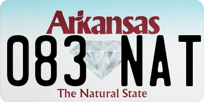 AR license plate 083NAT
