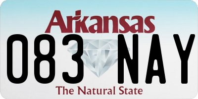 AR license plate 083NAY
