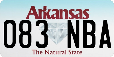 AR license plate 083NBA