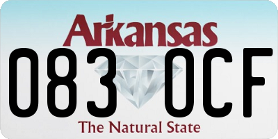 AR license plate 083OCF