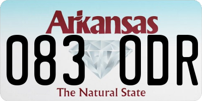 AR license plate 083ODR