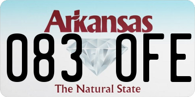 AR license plate 083OFE