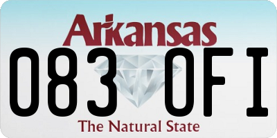AR license plate 083OFI