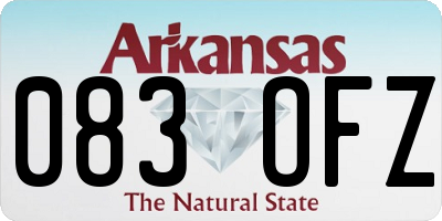 AR license plate 083OFZ