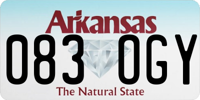 AR license plate 083OGY