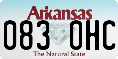 AR license plate 083OHC