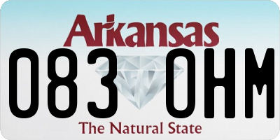 AR license plate 083OHM