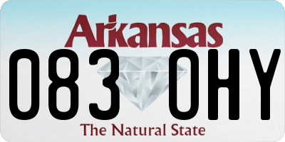 AR license plate 083OHY